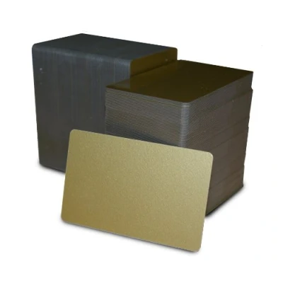 Image of ACB 101 003 838e Blank PVC Plastic Id Card Gold (Pack of 100)