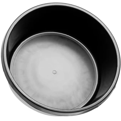 Image of KADAX Round Mortar Tub 14L, Plastic Bucket for Construction Site, Garden, Large Washing Up Bowl, Durable Container Cement (Black)