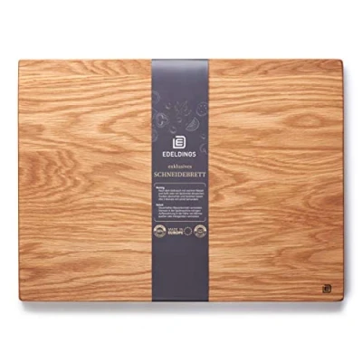 Image of Edeldings XXL Solid Wood Chopping Board Made of Oak Large 40 х 30 Kitchen from Europe Antibacterial Board, Serving Wooden for
