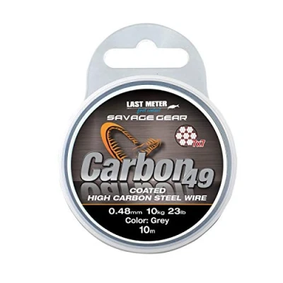 Image of Savage Gear Carbon49 Steelwire Predator Rig material 0.18mm / 11kg (10m) leader
