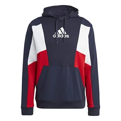 Image of adidas Herren Hooded Sweat M ESS Cb Hd, Legend Ink/Better Scarlet, HY5932, S