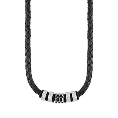 Image of s.Oliver Necklace Men Sets, 47+3 cm, Black, Comes in jewelry gift box, 2027437