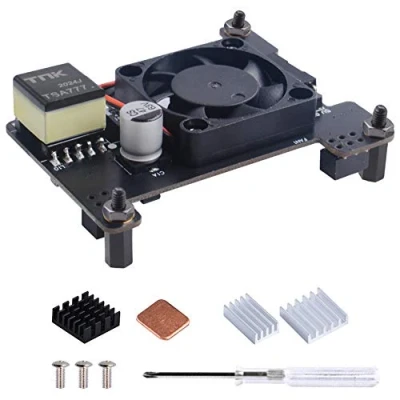 Image of GeeekPi Raspberry Pi 4 Isolated PoE HAT Support IEEE 802.3af or 802.3at standard,With Cooling Fan 30x30x7mm &amp; Heatsink for Model B / 3B+ 3B Plus