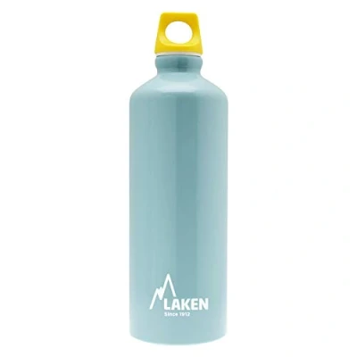 Image of LAKEN Futura Water Bottle with Narrow Mouth, Single Wall Lightweight Aluminum BPA Free, Leak Proof Screw Cap, 0.75L, Light Blue