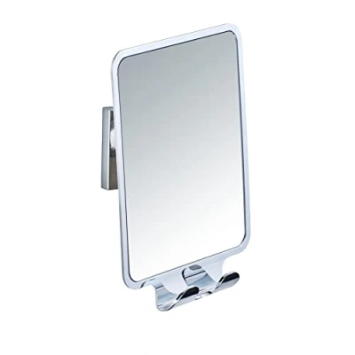 Image of WENKO 22693100 Vacuum Loc® cosmetic mirror Quadro, Acrylonitrile Butadiene Styrene (ABS), 14 x 19.5 8 cm, Shiny