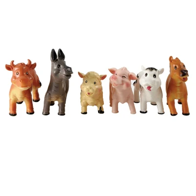 Image of Peterkin CLASSICS Baby Farm Animals soft Touch Playset in Box 6 and squeezy animal Figures &amp; Ages 18m+