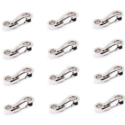 Image of TOSSPER 12pcs Mini Carabiner Clips Durable Small Spring Snap Hook Backpack Buckle Clasps Tiny Carabiners Keychain for Paracord Camping