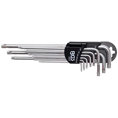 Image of BGS 777 L Type Wrench Set extra long T Star (for Torx Plus) TS10 TS50 9 pcs.
