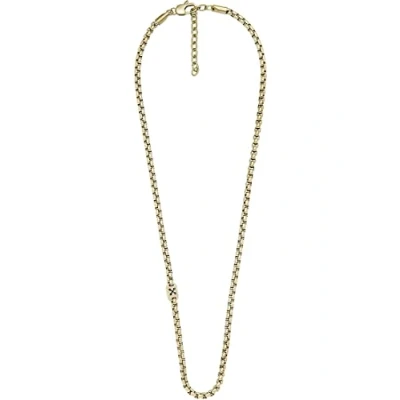 Image of Fossil 32022886 Men&#039;s Necklace Stainless Steel, Length: 45cm + 2.5cm 2.5cm, No Gemstone