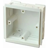 Image of 1 GANG BACK BOX 35MM CABLE MANAGEMENT RACEWAY/DUCT FITTINGS ACCESSORIES, X QTY VTS/6035 WHI