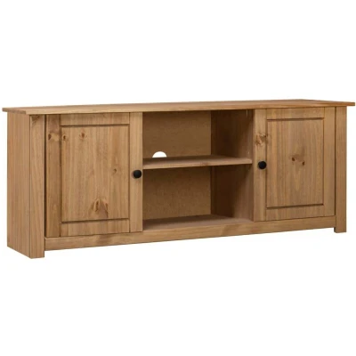 Image of vidaXL TV Cabinet 120x40x50 cm Solid Pine Wood Panama Range
