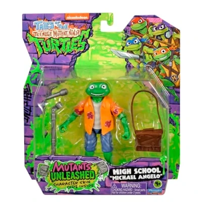 Image of TEENAGE MUTANT NINJA Turtles: Outright Games High School Michelangelo Figure