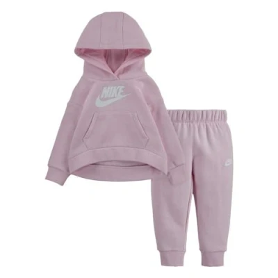 Image of NIKE Baby Girls Club Fleece Set TRACK_SUIT, Pink, 24 Months EU