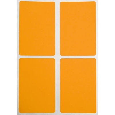 Image of Royal Green Writable Stickers Color Labels Rectangles with Stronger Adhesive in Neon Orange 75 mm x 50 (7.5 cm 5 cm) 200 Pack
