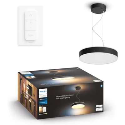 Image of Philips Hue LED Pendant Light, Metal, Black, 1 Count (Pack of 1)