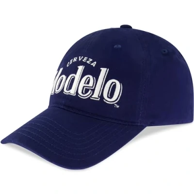 Image of Concept One Unisex&#039;s Modelo Cerveza Dad, Cotton Cap with Embroidered Logo, Adjustable Baseball Hat, Blue, Size