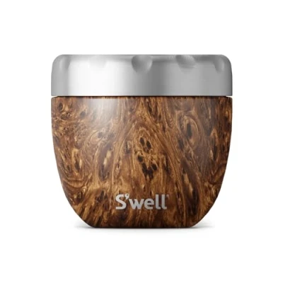 Image of S&#039;well Eats 2 in 1 Nesting Food Bowls, 21.5oz, Teakwood
