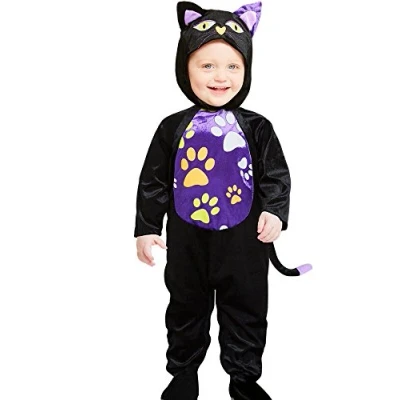 Image of amscan (PKT) (PDBCAT18) Child Girls Lil&#039; Kitty Cutie Cat Costume (12 18m)