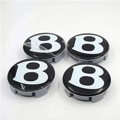 Image of SANNIS 4 PCS Hub Centre Caps for Bentley Continental GT/Speeding 69mm, Rim Wheel Covers Tires Rims Retrofit Exterior Trim Accessories