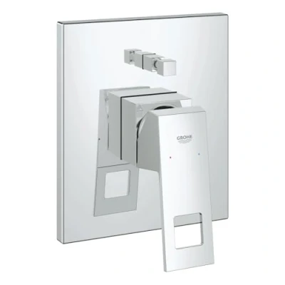 Image of GROHE Eurocube Single Lever Bath/Shower Mixer Trim Chrome 19896000