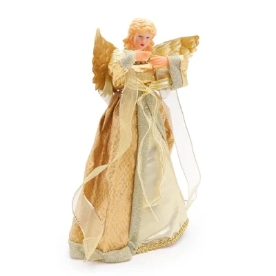 Image of Christmas Concepts® 30cm (12&quot;) Traditional Tree Top Angel Topper Decoration Gold Or Silver (Gold)