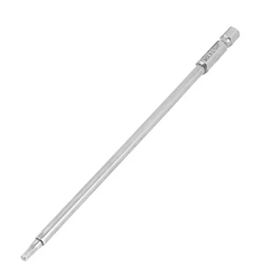 Image of Sourcingmap 150mm Long 1/4&quot; Hex Shank 3mm Hexagonal Tip Magnetic Hexagon Screwdriver Bit