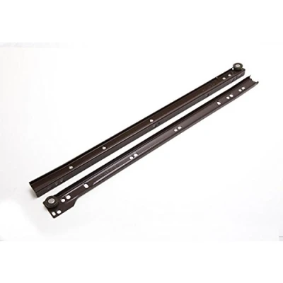 Image of 5 Pairs of Cabinet Drawer Runners SELF Closing Bottom FIX Brown 450MM