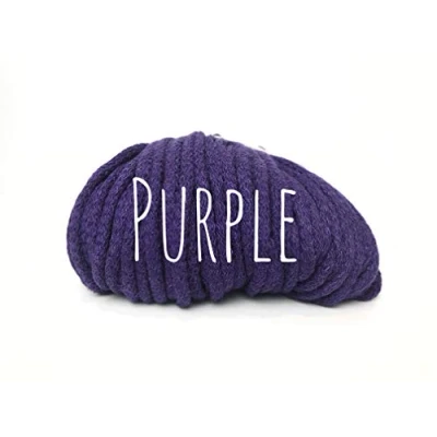 Image of Cotton Cord Yarn Rope 5mm Purple 100meters (109.36yards) for crochet knitting macrame weaving and diy projects Colorful Passions