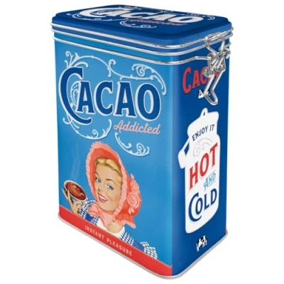 Image of Nostalgic Art Cacao Addicted Gift Idea for Nostalgia Fans, Dry Food Storage Box, Vintage Design, 1.3 l