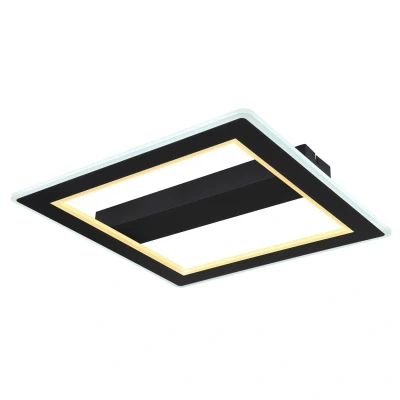 Image of Mattia Integrated LED Semi Flush Ceiling Light Matt Black