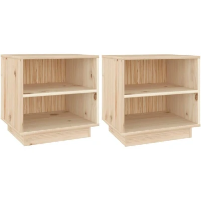 Image of vidaXL Bedside Cabinets 2 pcs 40x34x40 cm Solid Wood Pine