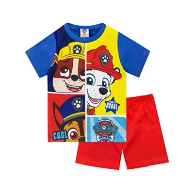 Image of Paw Patrol Boys Short Pyjamas Chase Rubble Marshal 18 24 Months