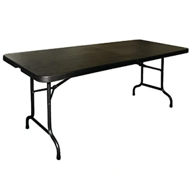 Image of Bolero Centre Folding Utility Table Black 6Ft Garden Outdoor Party Catering