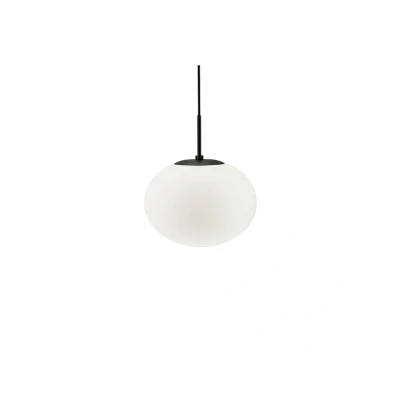 Image of Dyberg Larsen Princess hanging light, opal/black, Ø 28 cm