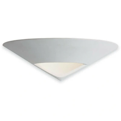 Image of Ceramic 1 Light Indoor Wall Uplighter 100w Unglazed, Acid Whote Glass, E27
