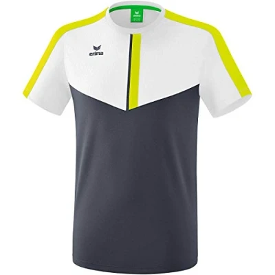 Image of Erima Squad Function T shirt White/Slate Grey/Bio Lime, 2X Large