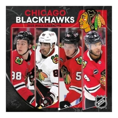 Image of TURNER SPORTS Chicago Blackhawks 2025 Mini Wall Calendar (25998040584)