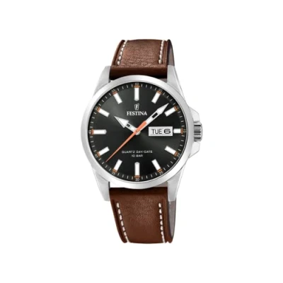 Image of Festina Mens Analogue Quartz Watch with Leather Strap F20446/3