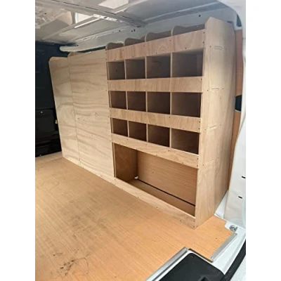 Image of Fully Assembled Van Shelving Racking to fit Vauxhall Vivaro L1 SWB Plywood System Case Storage Unit UK