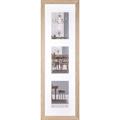 Image of walther Design Picture Frame Light Oak 3X 10x15 cm Gallery with PassepArtout, Fiorito Wooden EF315VE