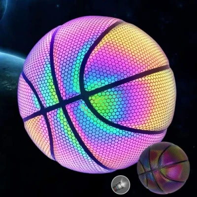Image of Hologear Basketball Holographic Basketball, Reflective Glowing Glow in The Dark Official Size 7/29.5&quot;, Special Indoor Outdoor Gifts