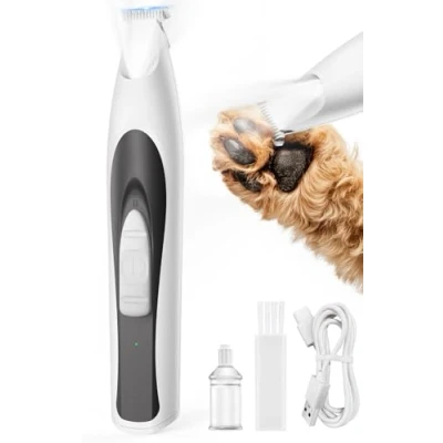 Image of oneisall Dog Paw Trimmer with LED Light, Low Noise Clippers Grooming Kit,20 mm Widen Blade, Cordless Pet Shaver for Dogs Cats Paws, Eyes, Ears, Face
