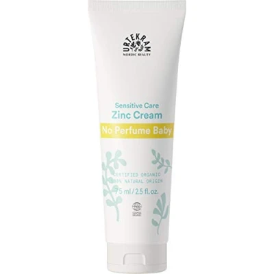 Image of Urtekram Zinc Cream No Perfume Baby Sensitive Skin 75 ml. Vegan, Organic, Shea Butter, Natural Origin