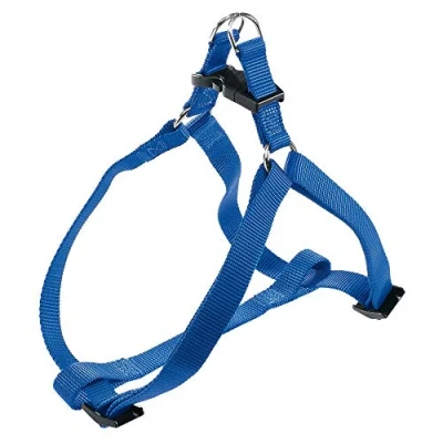 Image of Ferplast Small Dog Harness Easy S, Adjustable Cat Harness, to Wear, 35 53 cm. Blue