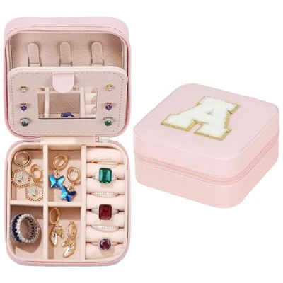 Image of YEJAHY Jewellery Box Girls, Small Travel for Women Organiser Box, Chain Organiser, Girls (A)