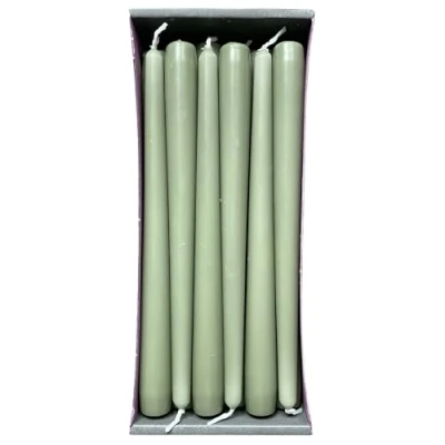 Image of Nordring 12 Tapered Candles 2.3 x 25 cm Dusty Green