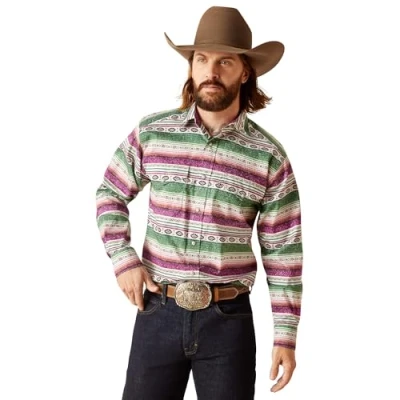 Image of ARIAT Men&#039;s Eason Classic Fit Shirt, Dusty Paper, Large
