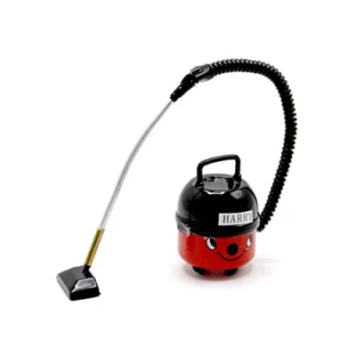 Image of Dolls House Red Vacuum Cleaner Hoover Miniature Modern Cleaning Accessory