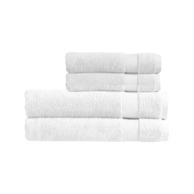 Image of Christy Refresh Bath Towel Set of 4 2 Sheets Hand Towels Quick Dry Tonal and Stylish Soft Absorbent Bathroom 100% Cotton 550GSM Machine Washable White