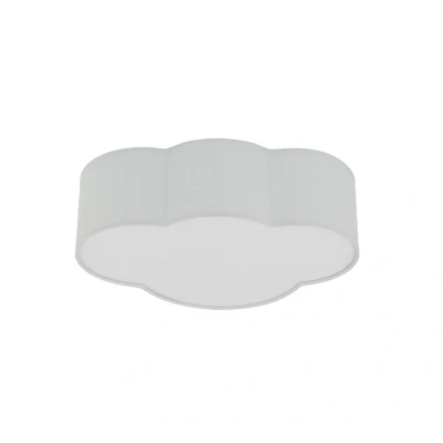 Image of TK Lighting Cloud ceiling light made of textile, length 41 cm, grey